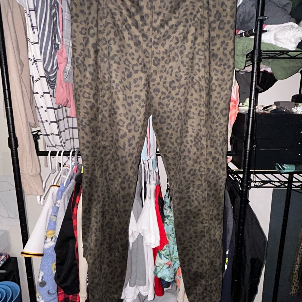 Wonderly Olive and Black leopard Print Pants